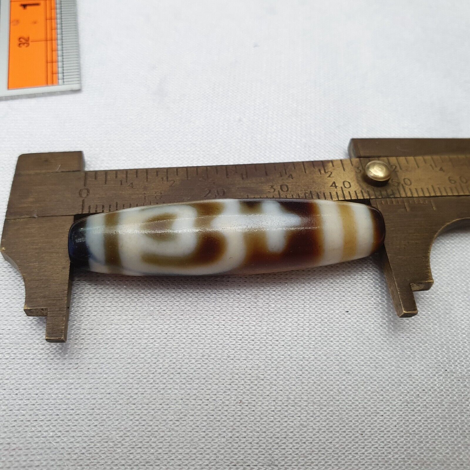 WUNDERSCHÖNES ALTES ACHAT-PERLEN-Amulett aus dem alten Indo-Tibetischen Himalaya