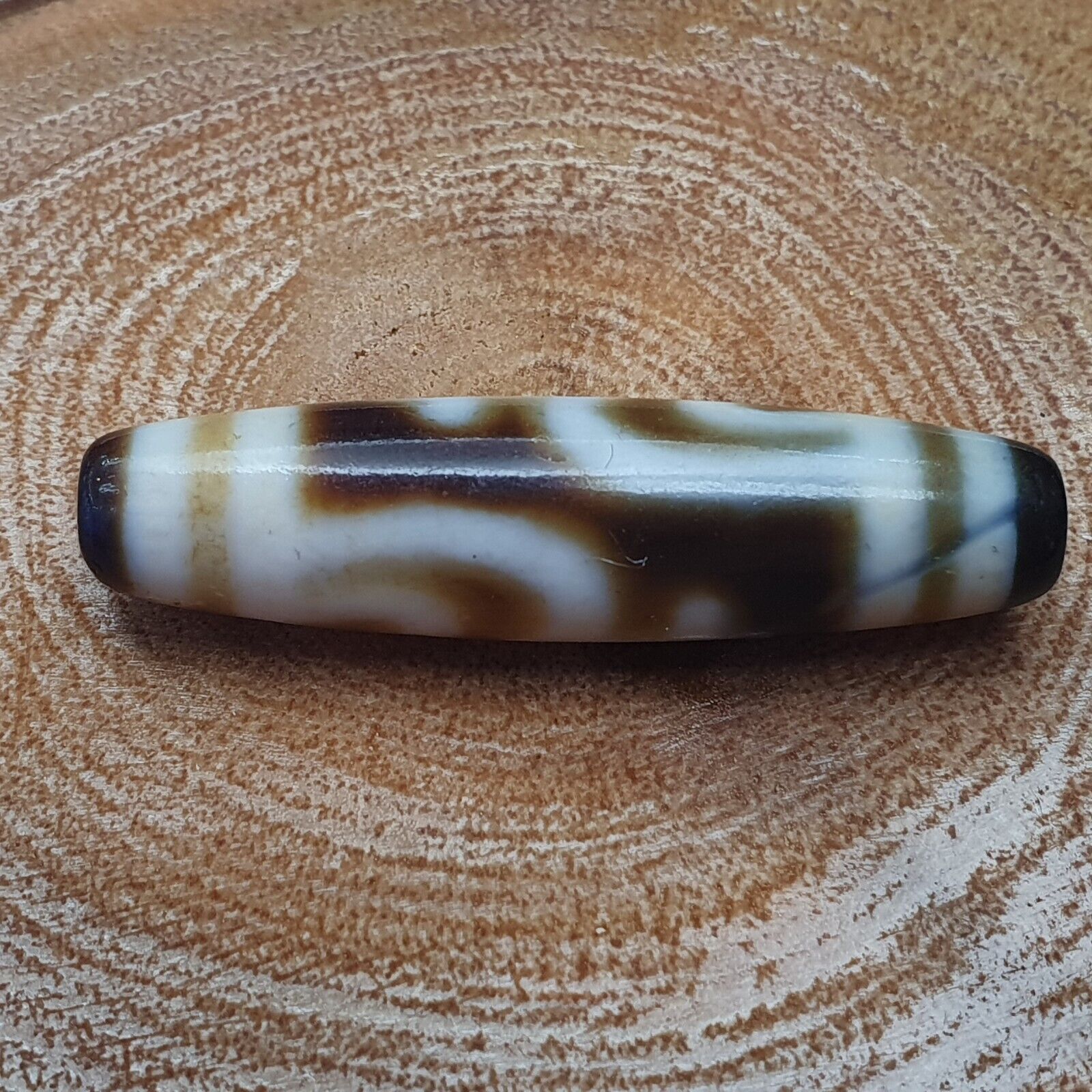 BEAUTIFUL ANCIENT INDO TIBETAN HIMALAYAN OLD AGATE BEAD Amulet