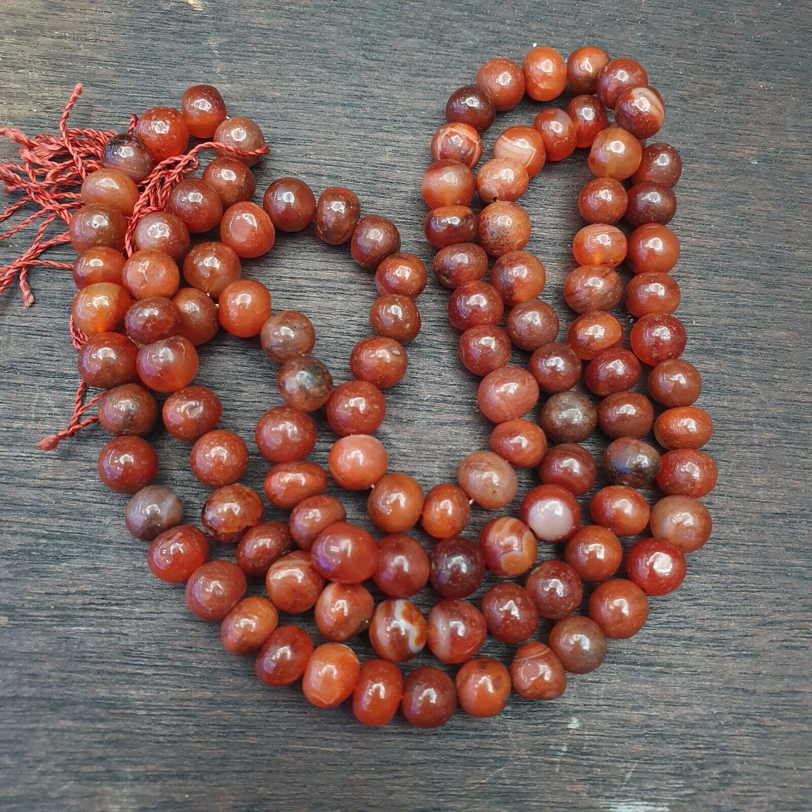 Antique Tibetan Buddhist Antique agate Prayer Bead Mala Necklace 108 Beads