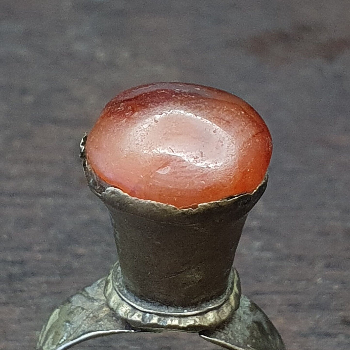 Antiker Vintage-Ring aus dem Nahen Osten mit Achat-Mittelstein aus der Ära des Türkischen Reiches