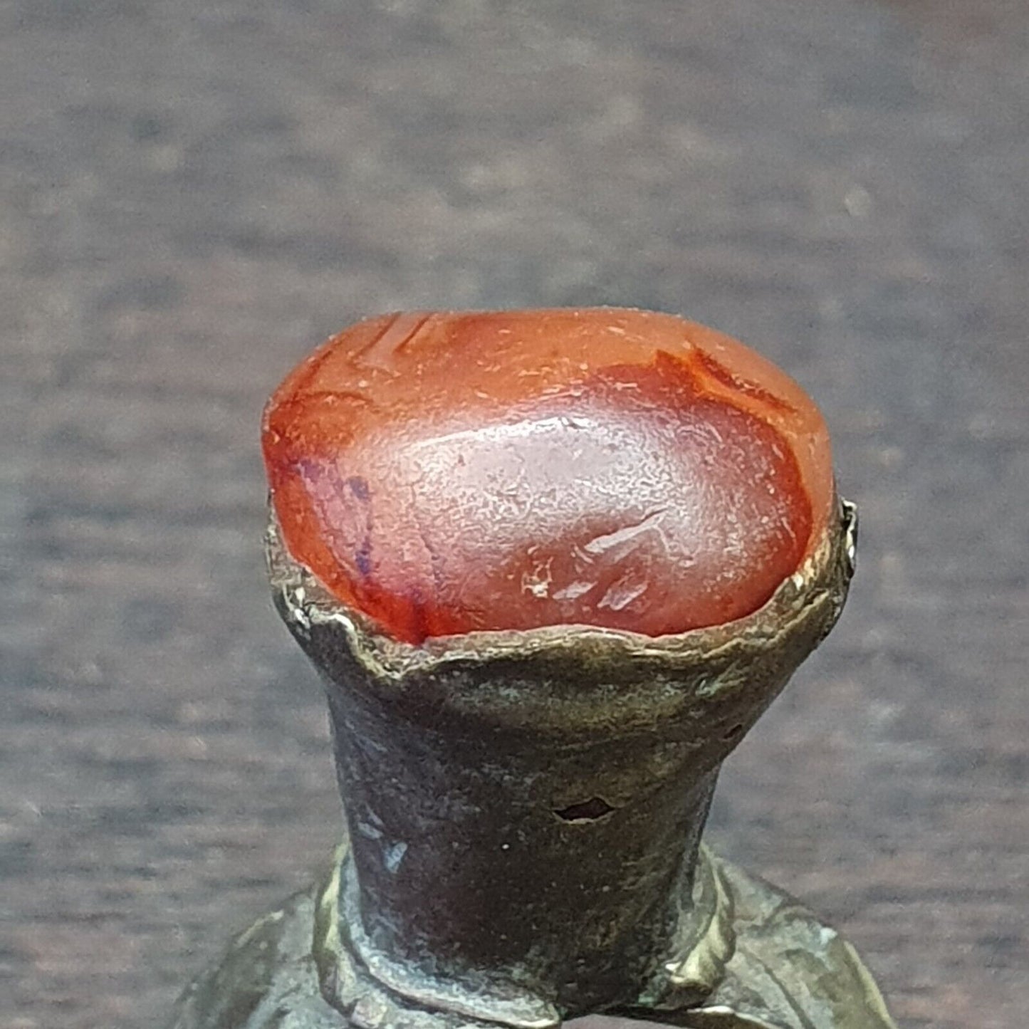 Antiker Vintage-Ring aus dem Nahen Osten mit Achat-Mittelstein aus der Ära des Türkischen Reiches