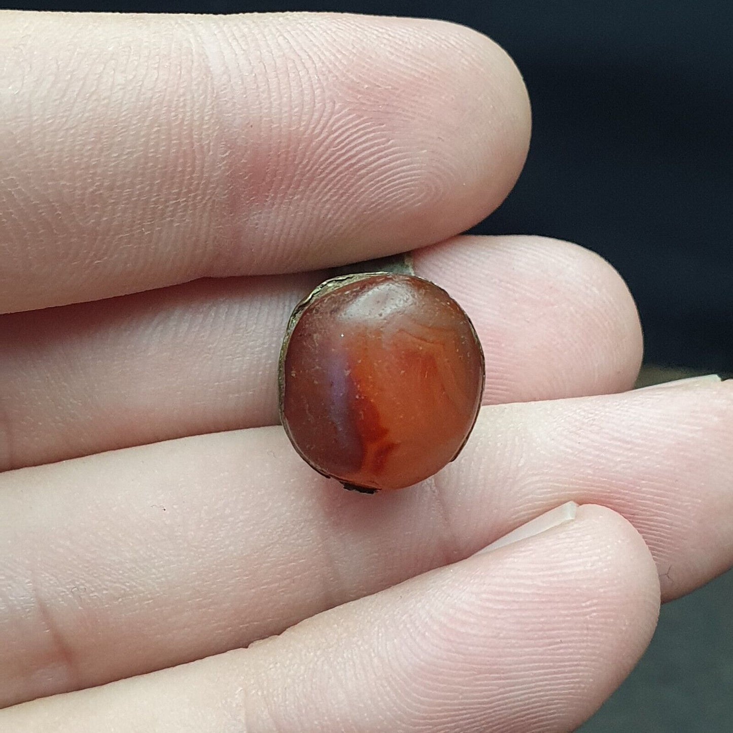 Antiker Vintage-Ring aus dem Nahen Osten mit Achat-Mittelstein aus der Ära des Türkischen Reiches