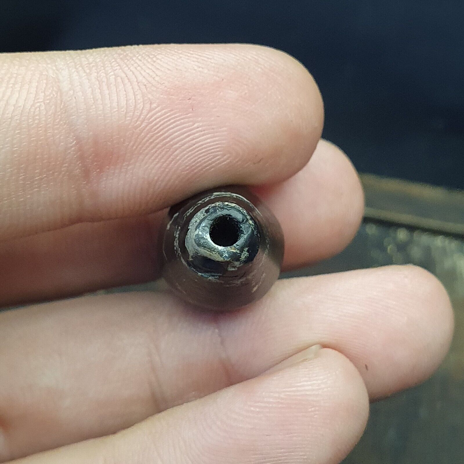 Antique Ancient Old Himalayan Indo Tibetan Etched Agate Bead