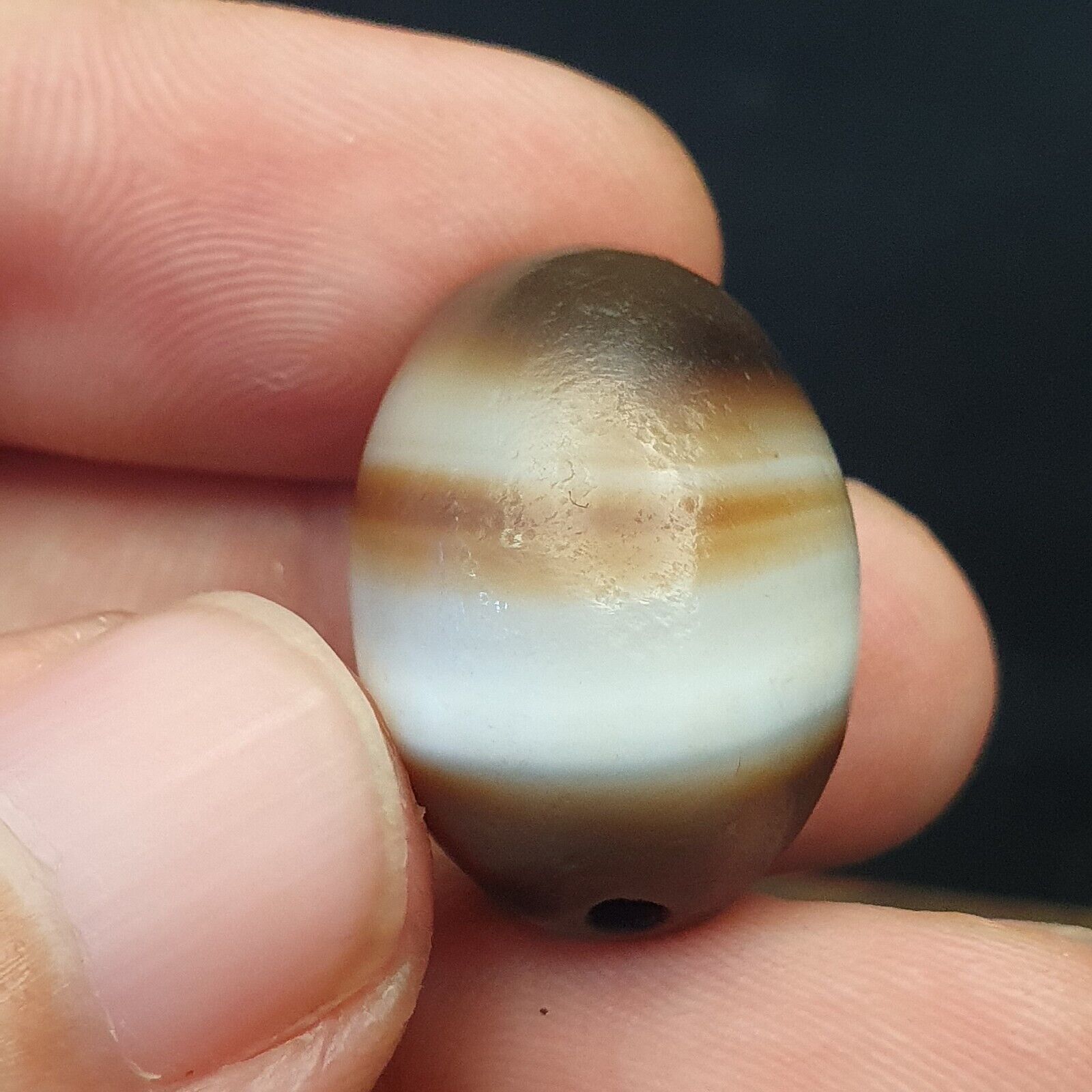Antique Ancient Old Himalayan Sulumany Agate Bead