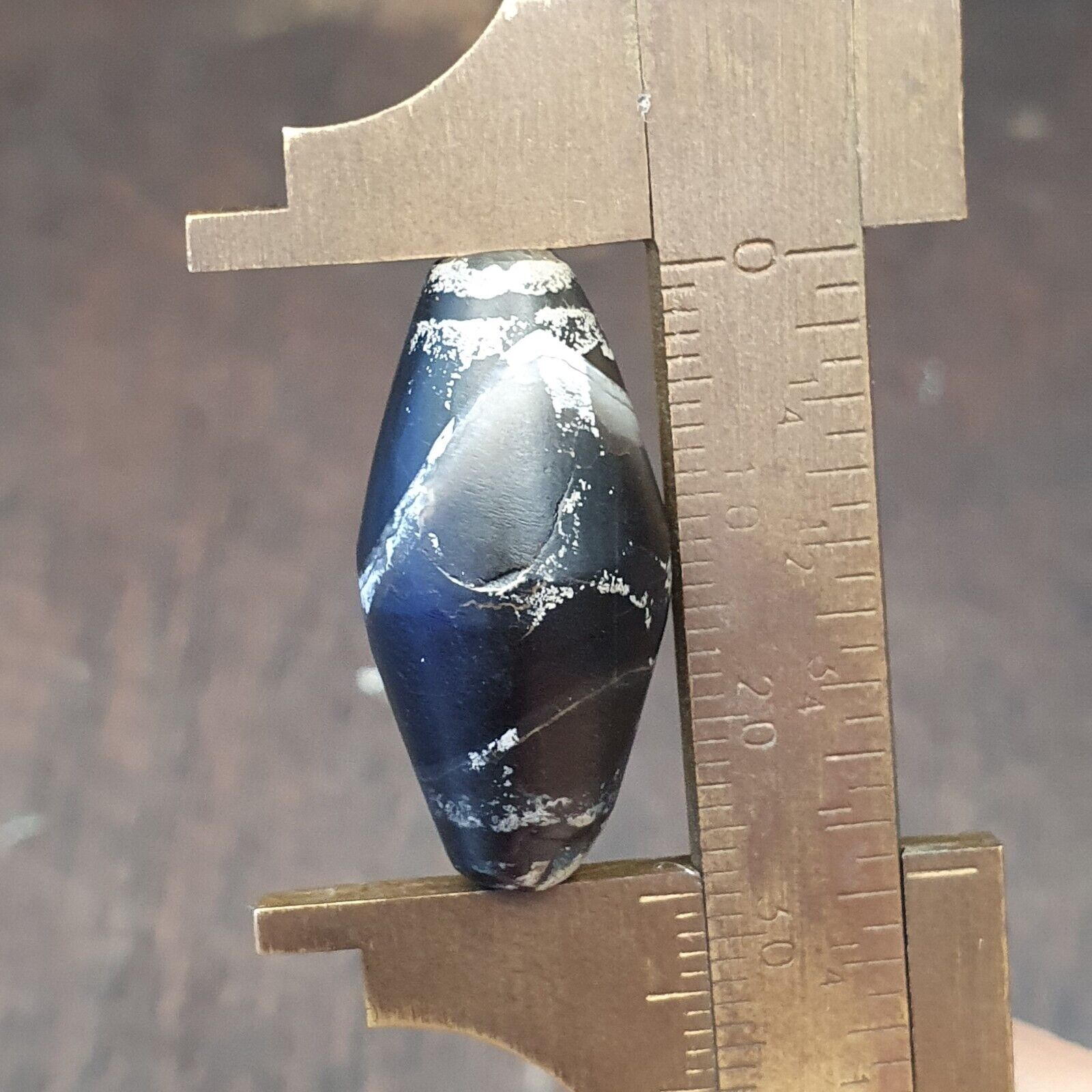 Antique Ancient Old Himalayan Indo Tibetan Etched Agate Bead