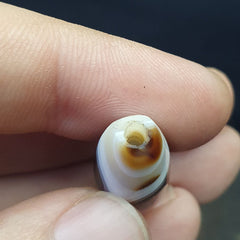 Antique Ancient Old Himalayan Indo Tibetan Sulaimani Agate Bead