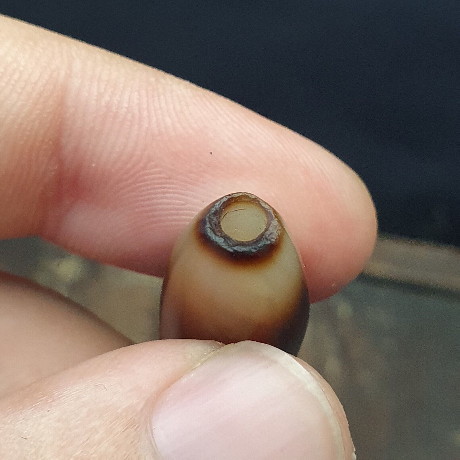 Antique Ancient Old Himalayan Indo Tibetan Sulaimani Agate Bead