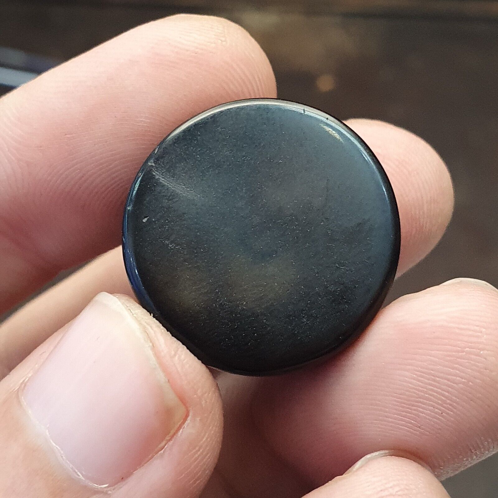 23.5mm Ancient Luk Mik Goat Eye Agate Dzi Amulet Bead