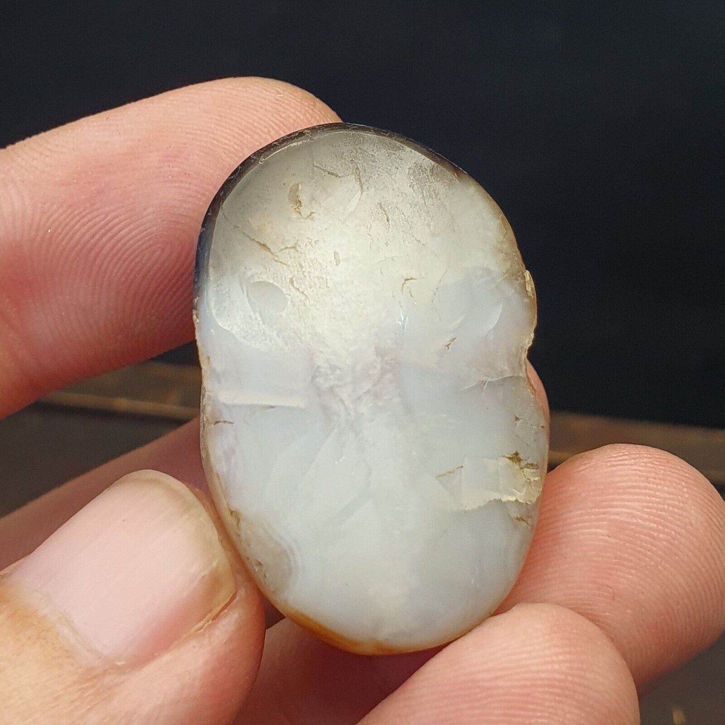 Antike alte alte Himalaya-Indo-Tibetische ACHAT-Perle