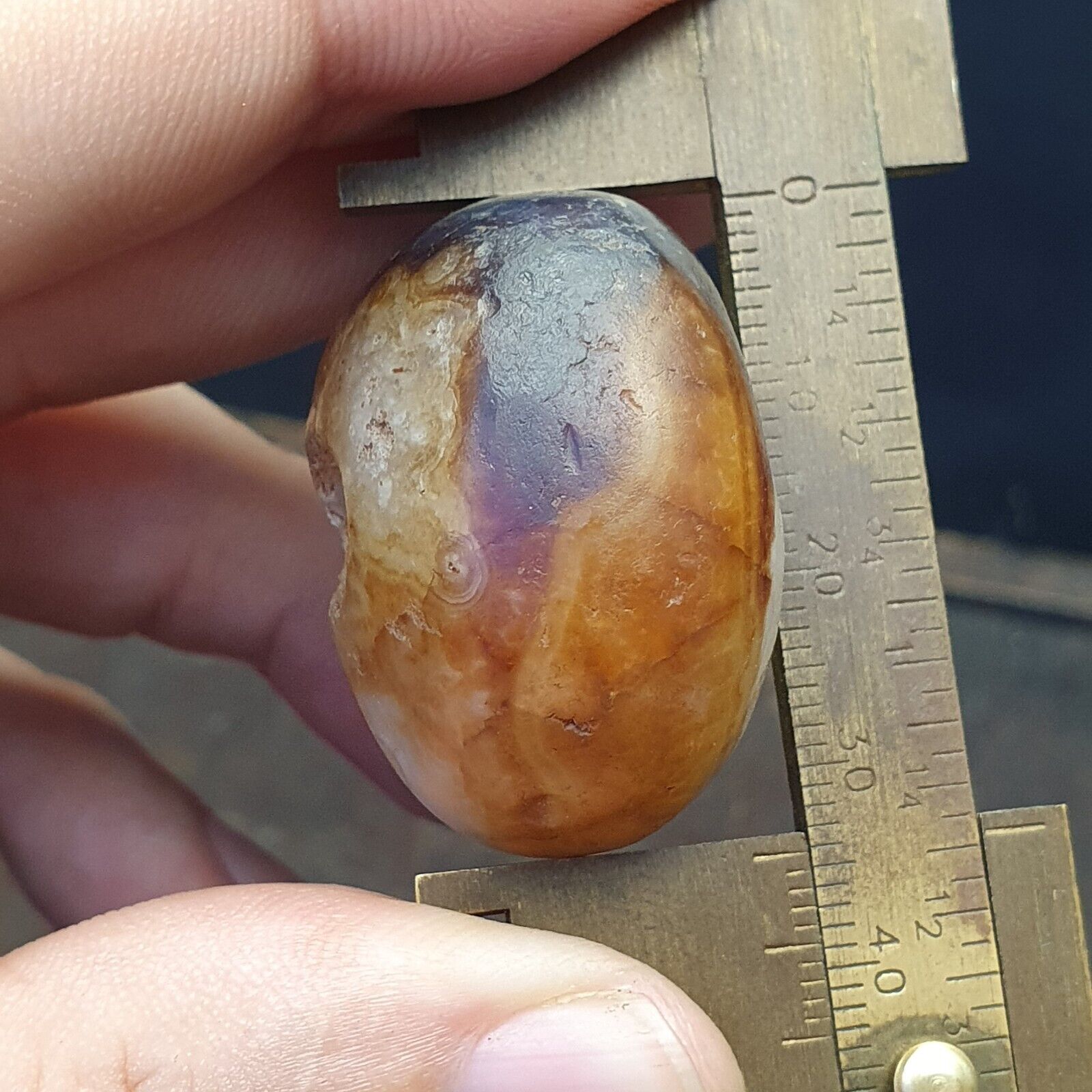 Antique Ancient Old Himalayan Indo Tibetan AGATE Bead