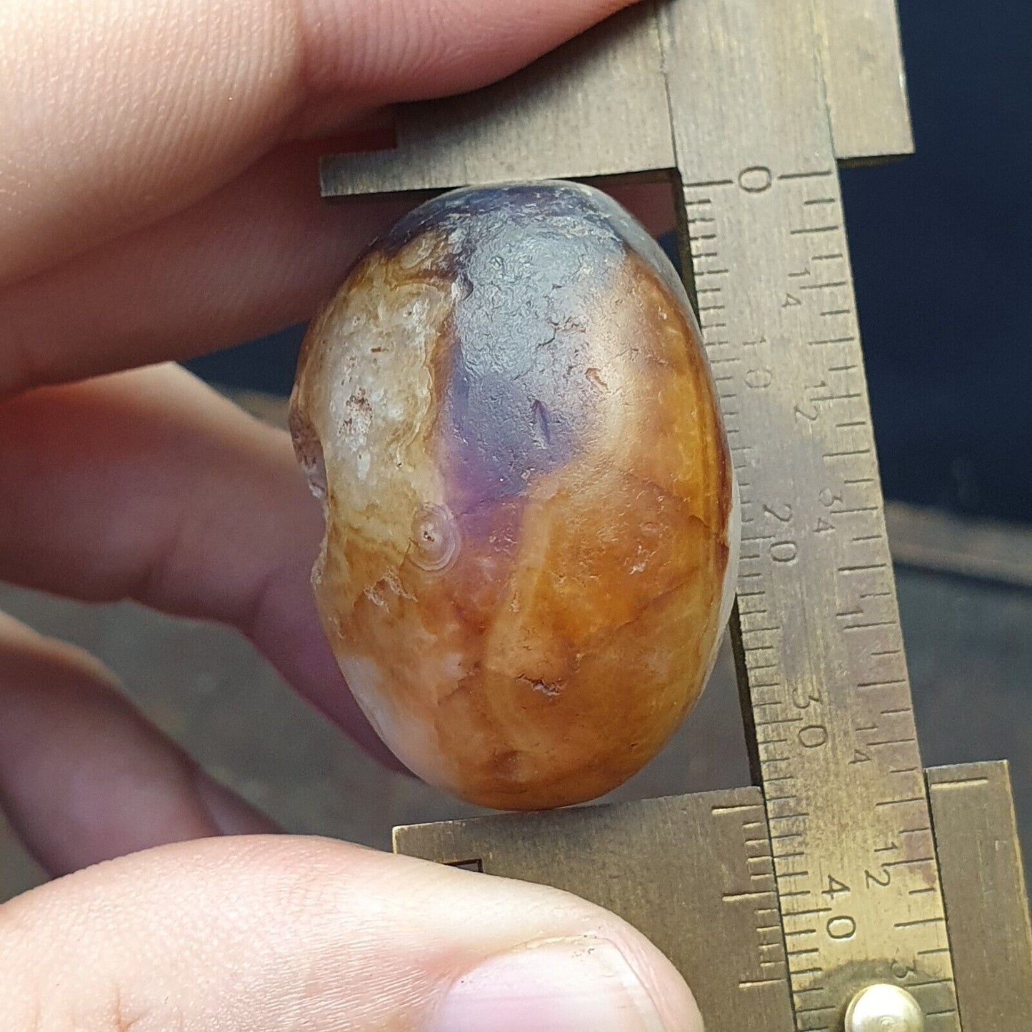 Antike alte alte Himalaya-Indo-Tibetische ACHAT-Perle