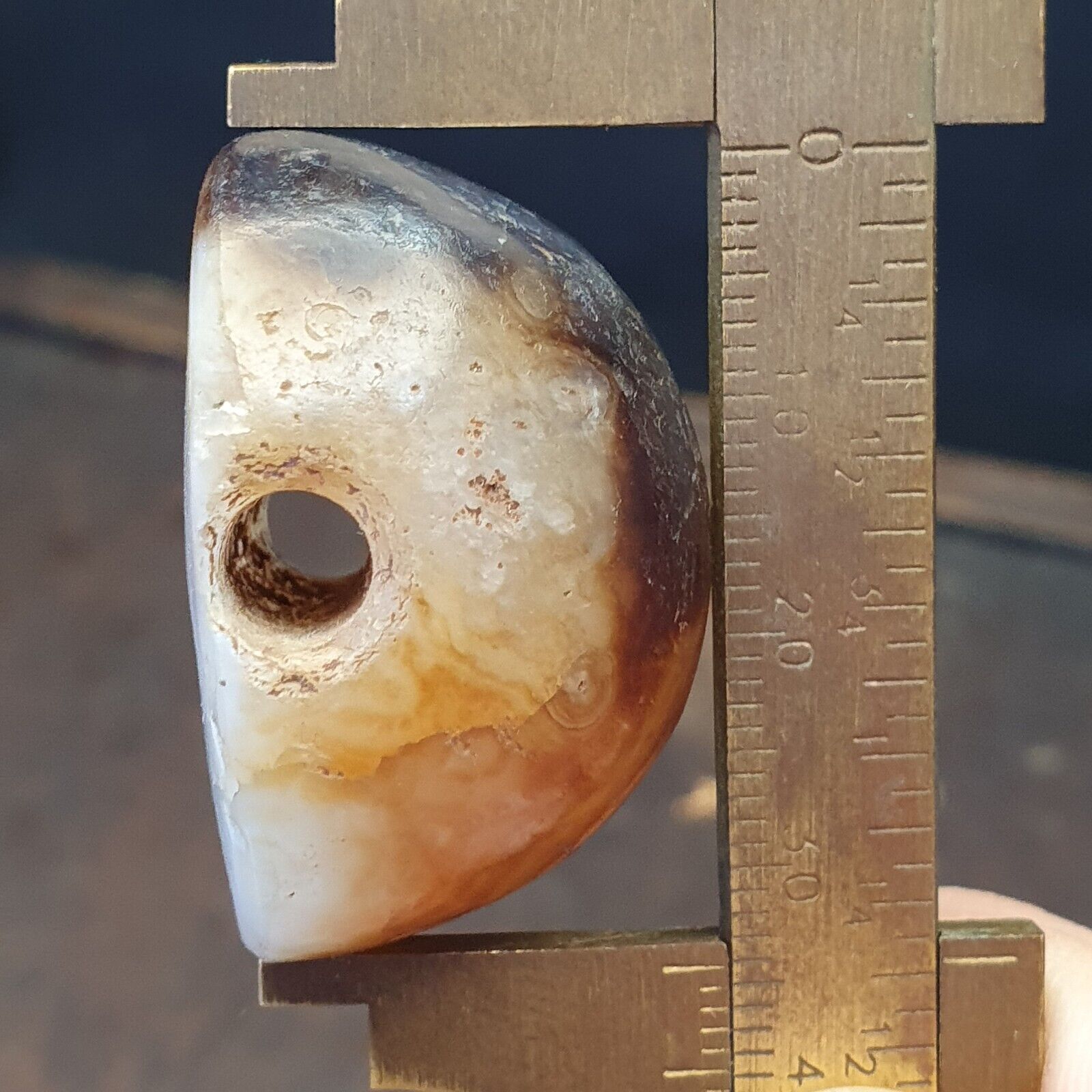 Antique Ancient Old Himalayan Indo Tibetan AGATE Bead