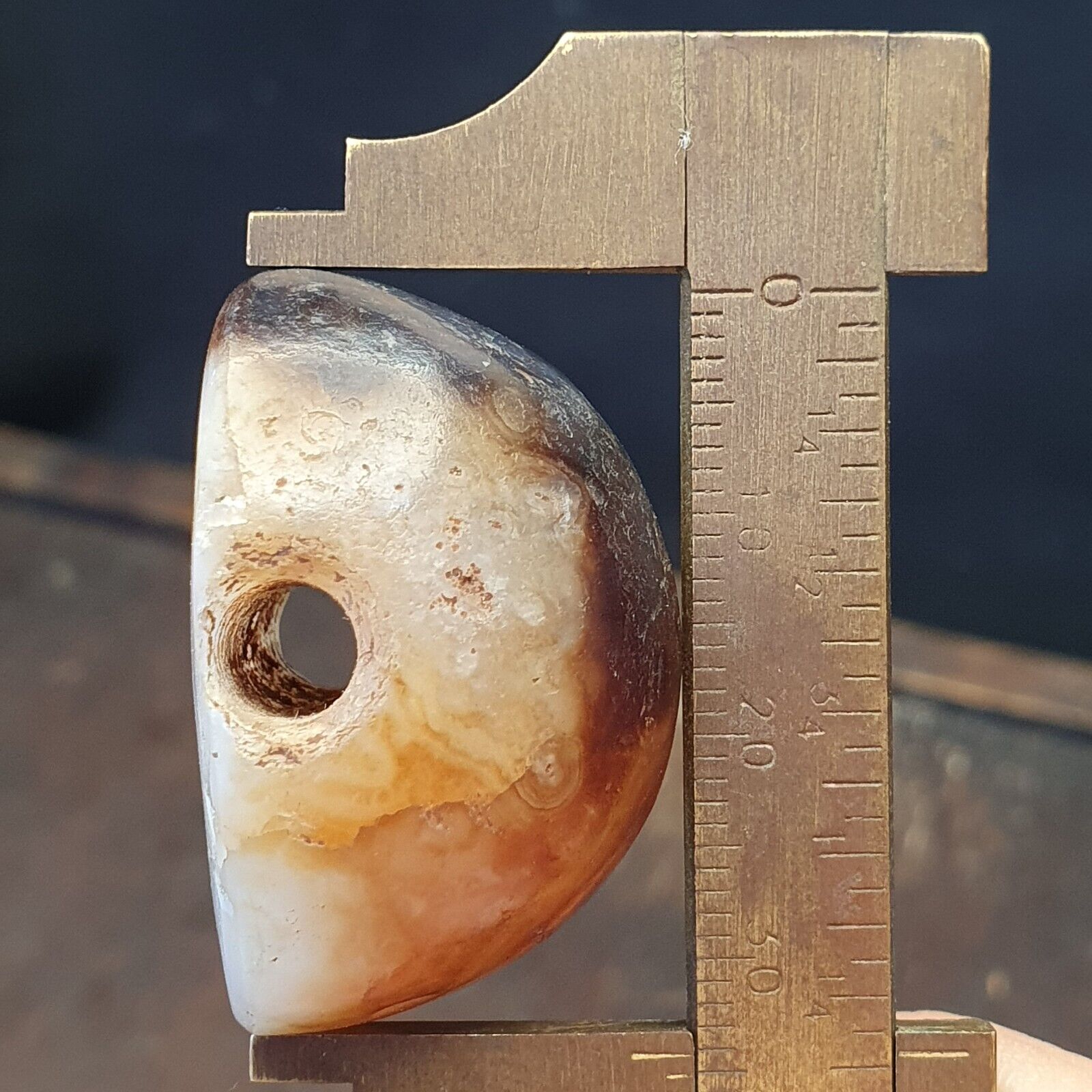 Antique Ancient Old Himalayan Indo Tibetan AGATE Bead