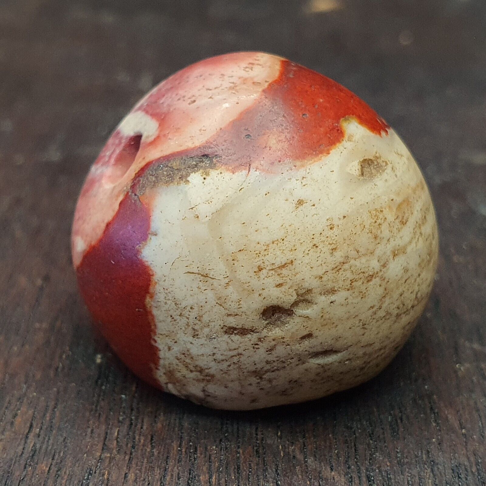 Antike alte alte Himalaya-Indo-Tibetische Jaspis-Perle