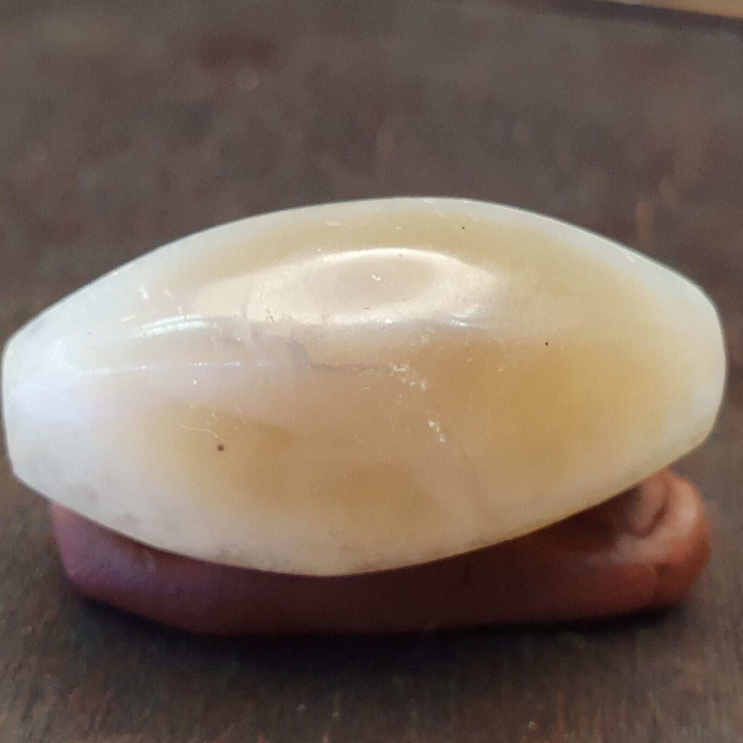 Uralte Achatperle, kristallisierter Himalaya-Achat, große Perle, 42 mm