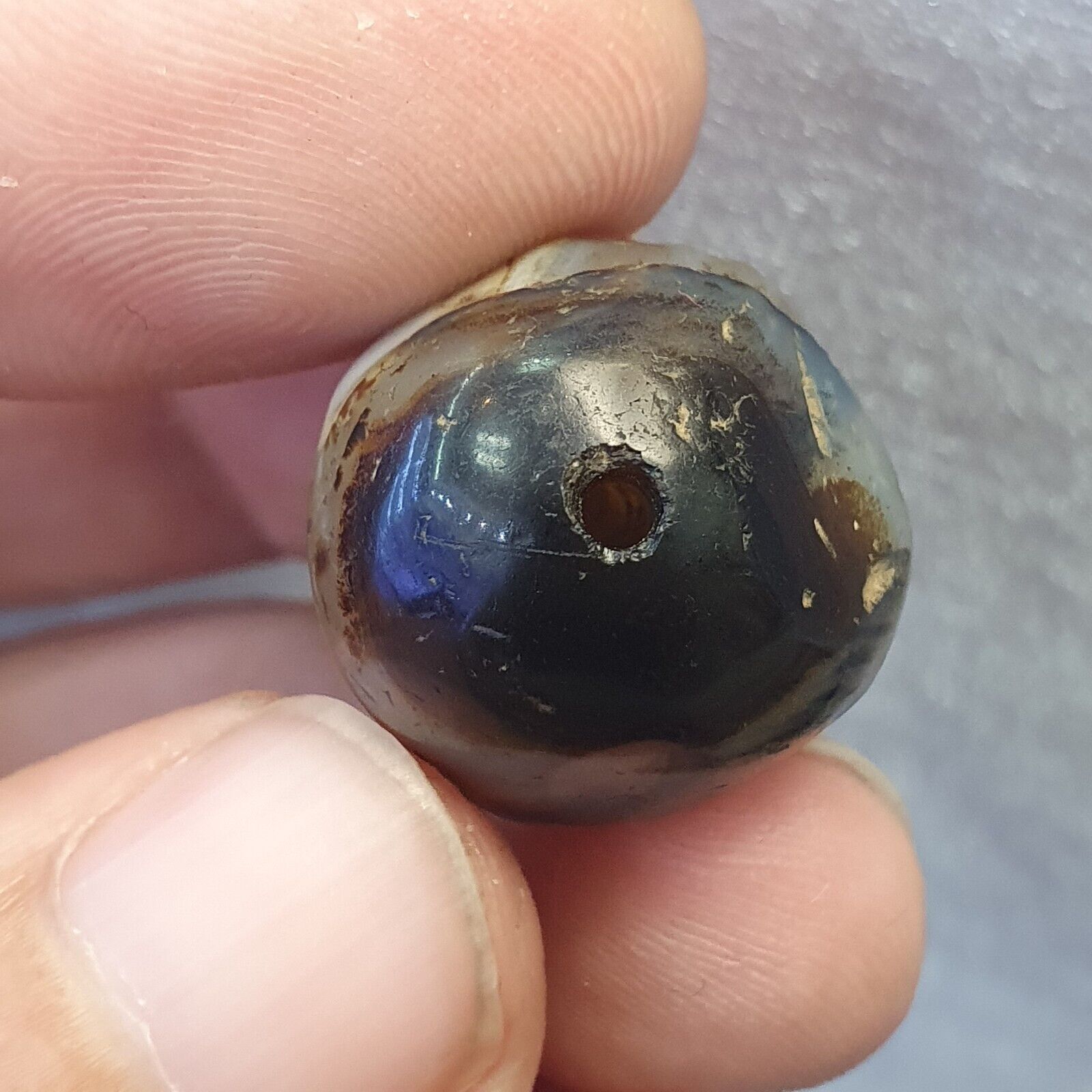 Antique Ancient Old Himalayan Soleimani Agate Bead