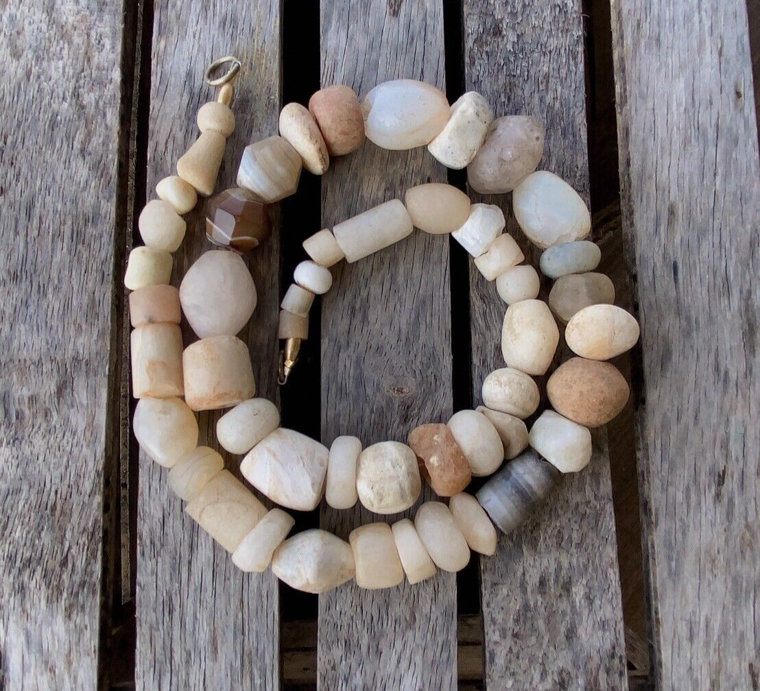 Antique Ancient Roman Era and African Beads Strand Necklace #NC 123