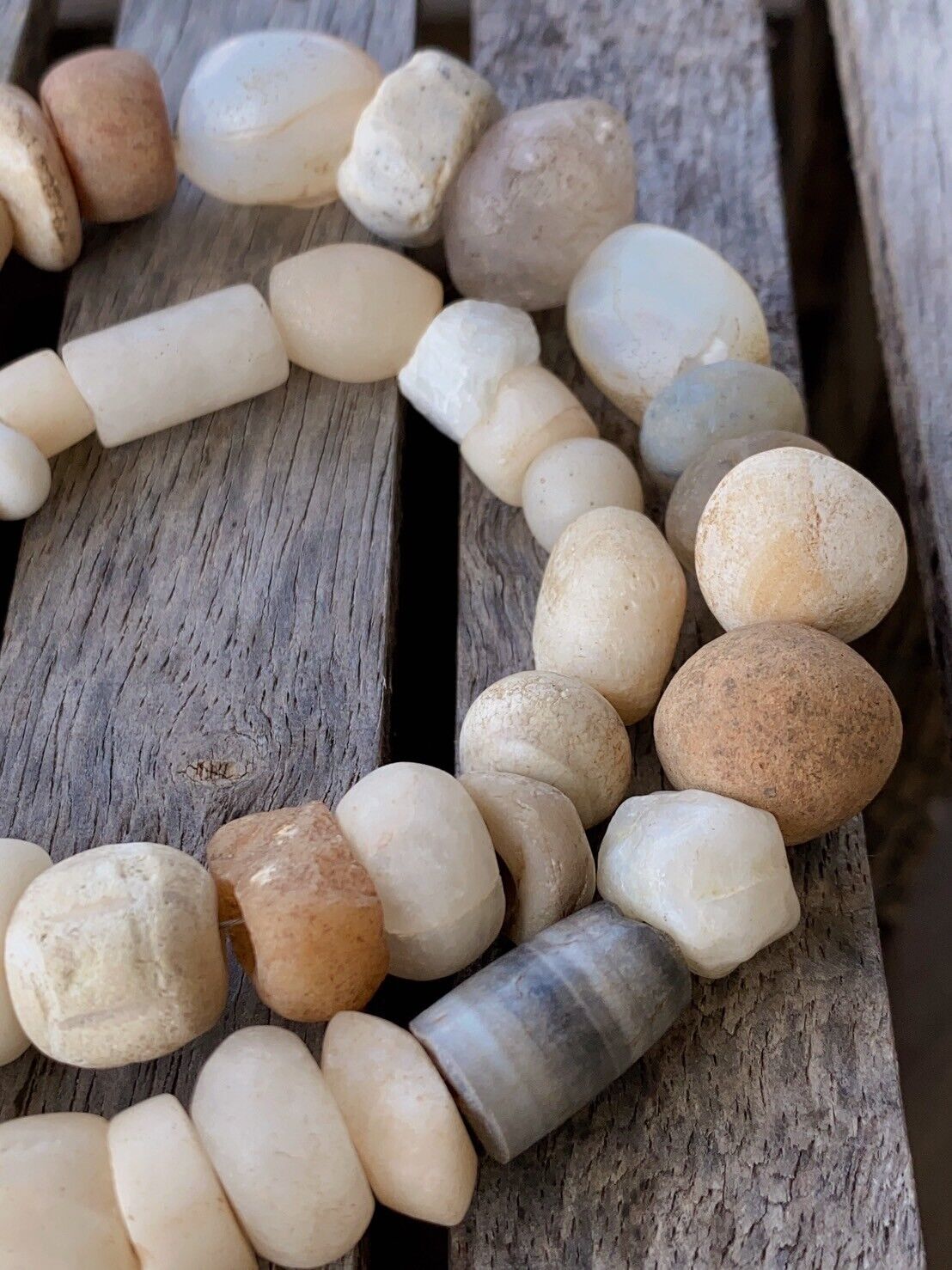 Antique Ancient Roman Era and African Beads Strand Necklace #NC 123