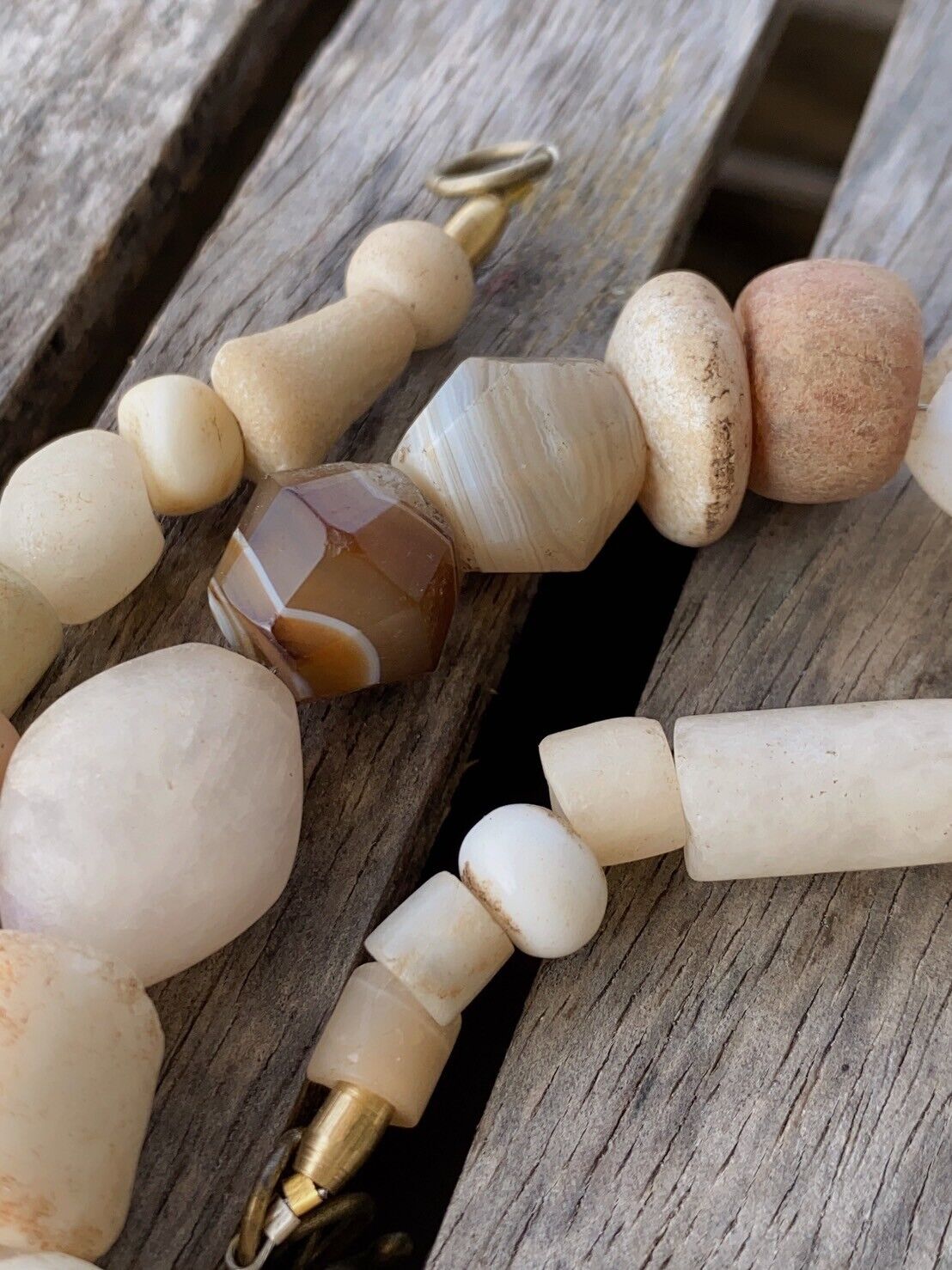 Antique Ancient Roman Era and African Beads Strand Necklace #NC 123