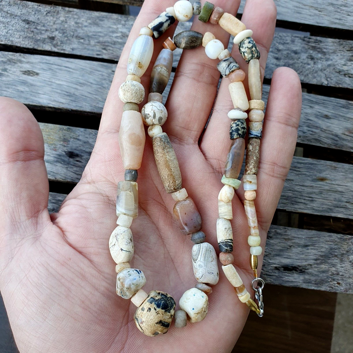 Authentic Ancient Islamic Roman Era Beads Strand Necklace #Gv 48