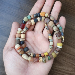 Authentic Ancient Islamic Roman Venetian Era Beads Strand Necklace #GR 223