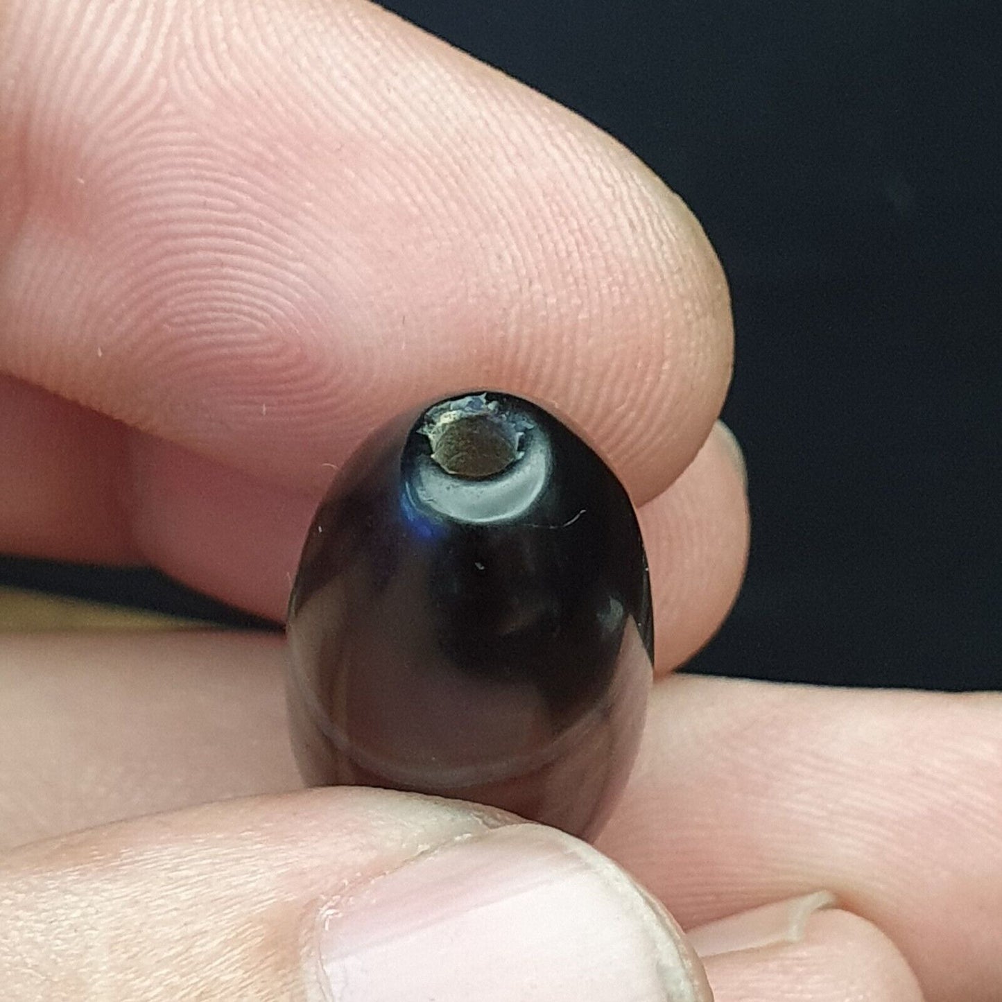 30 毫米古董舊喜馬拉雅印度西藏非常罕見圖案瑪瑙珠護身符