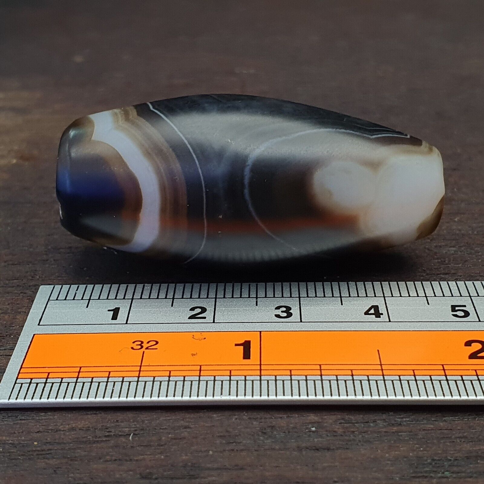 Vintage Old Himalayan Indo Tibetan Very Rare Agate Bead 48mm
