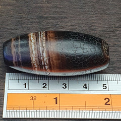 Antique Ancient Old Himalayan Indo Tibetan Very Rare Agate Bead 49mm
