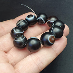 Beads Lot Of VINTAGE Tibetan EYE BEADS Indo Himalayan