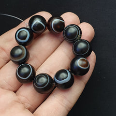 Beads Lot Of VINTAGE Tibetan EYE BEADS Indo Himalayan