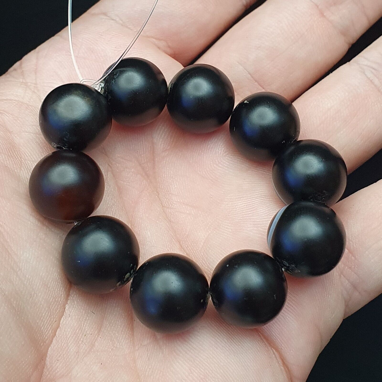 Beads Lot Of VINTAGE Tibetan EYE BEADS Indo Himalayan