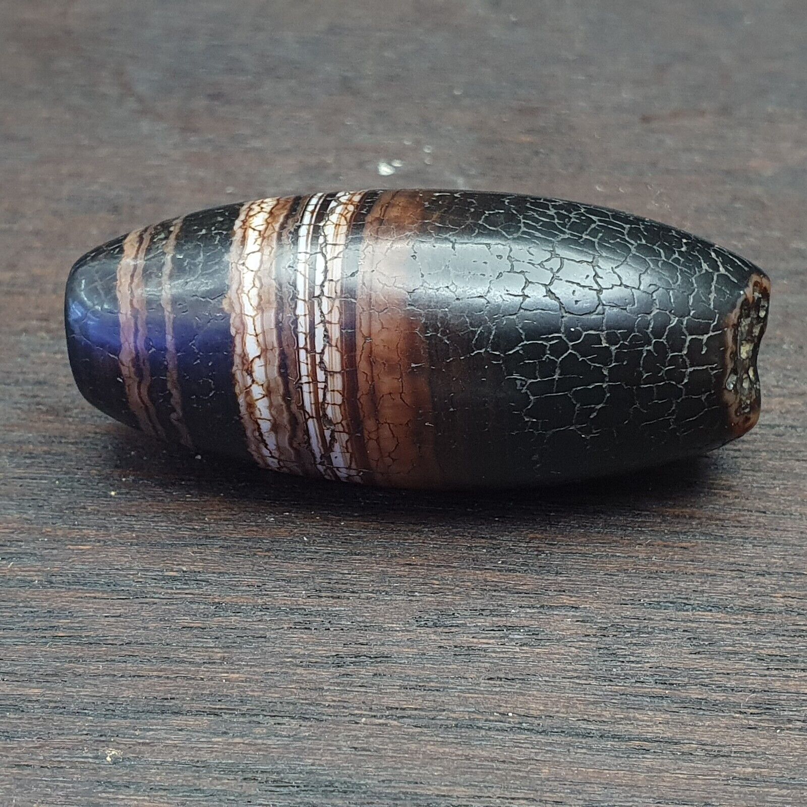 Antique Ancient Old Himalayan Indo Tibetan Very Rare Agate Bead 49mm
