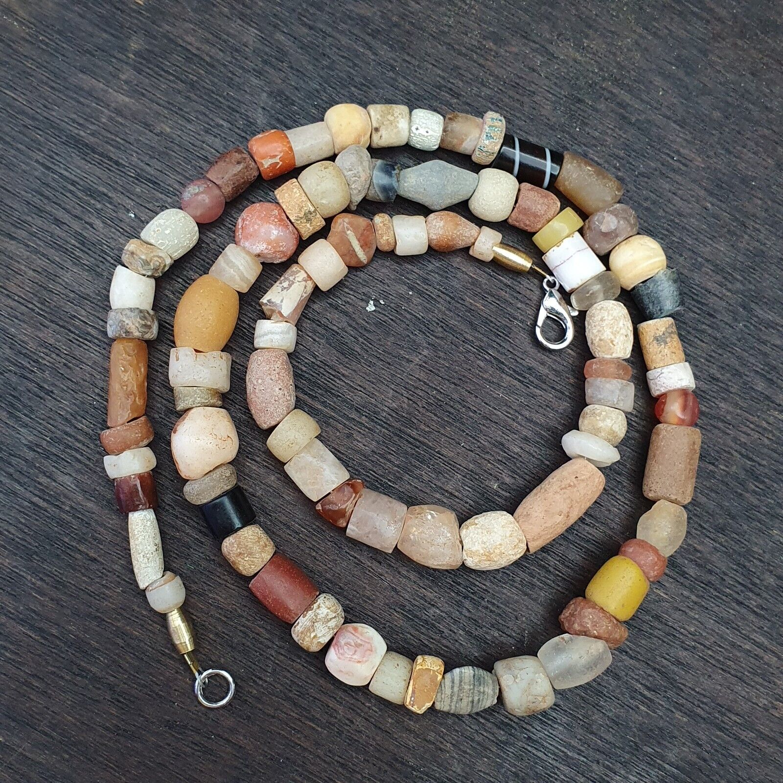 Authentic Ancient Islamic Roman Venetian Era Beads Strand Necklace #LC-NC-12