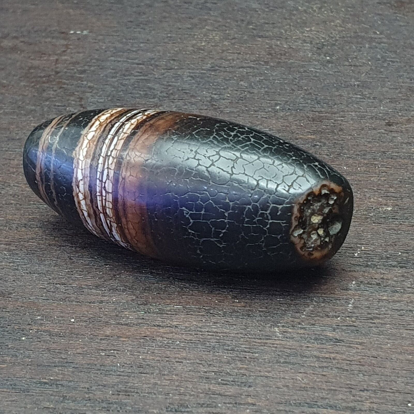 Antique Ancient Old Himalayan Indo Tibetan Very Rare Agate Bead 49mm