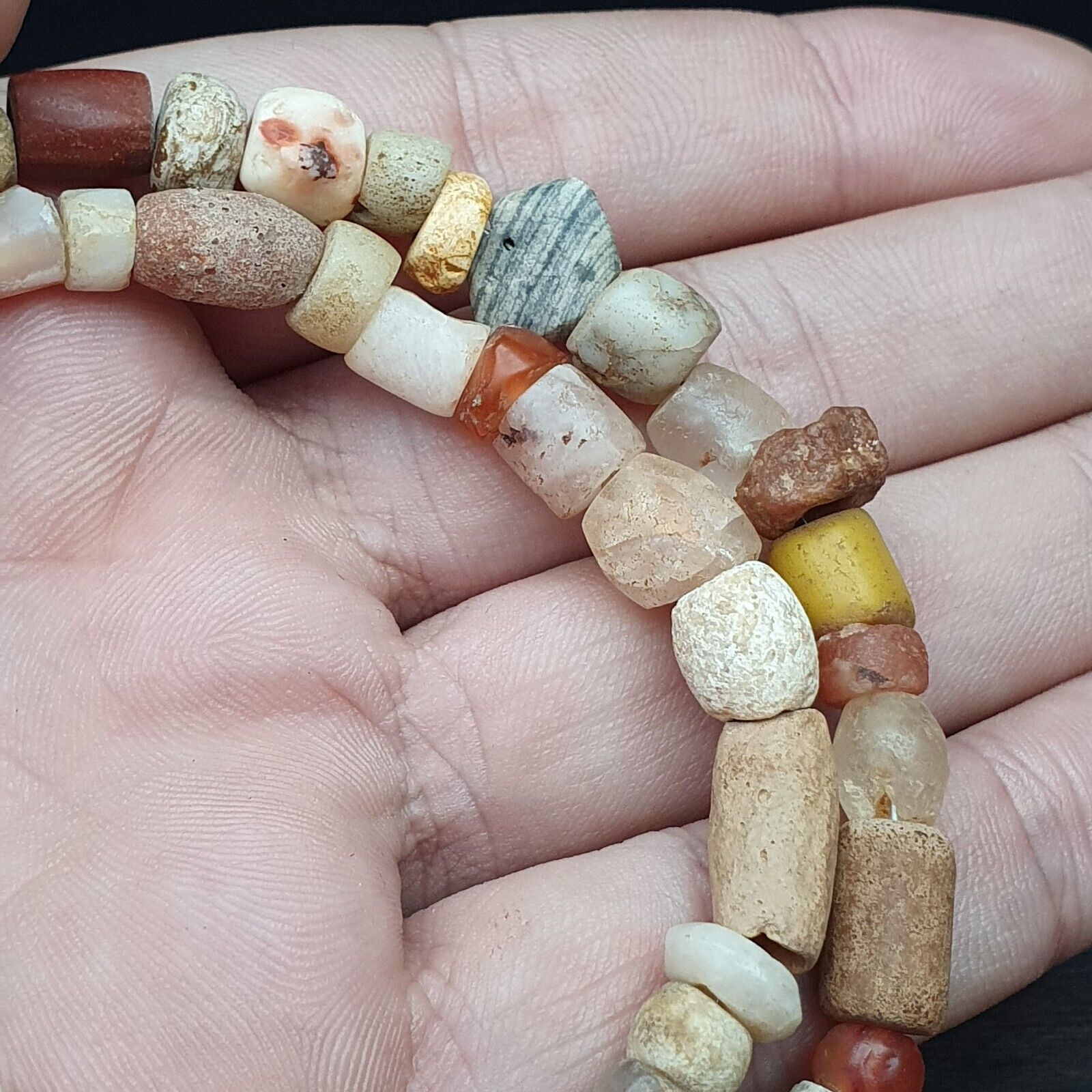 Authentic Ancient Islamic Roman Venetian Era Beads Strand Necklace #LC-NC-12