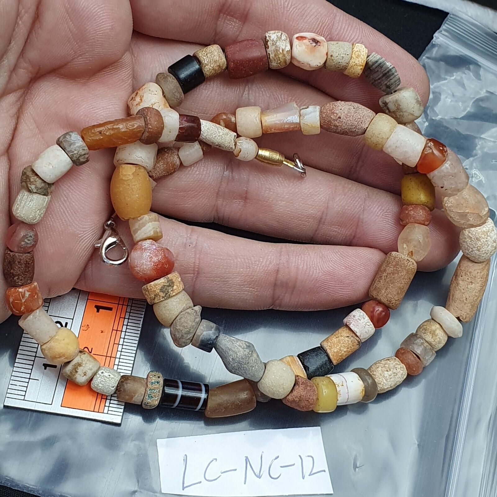 Authentic Ancient Islamic Roman Venetian Era Beads Strand Necklace #LC-NC-12