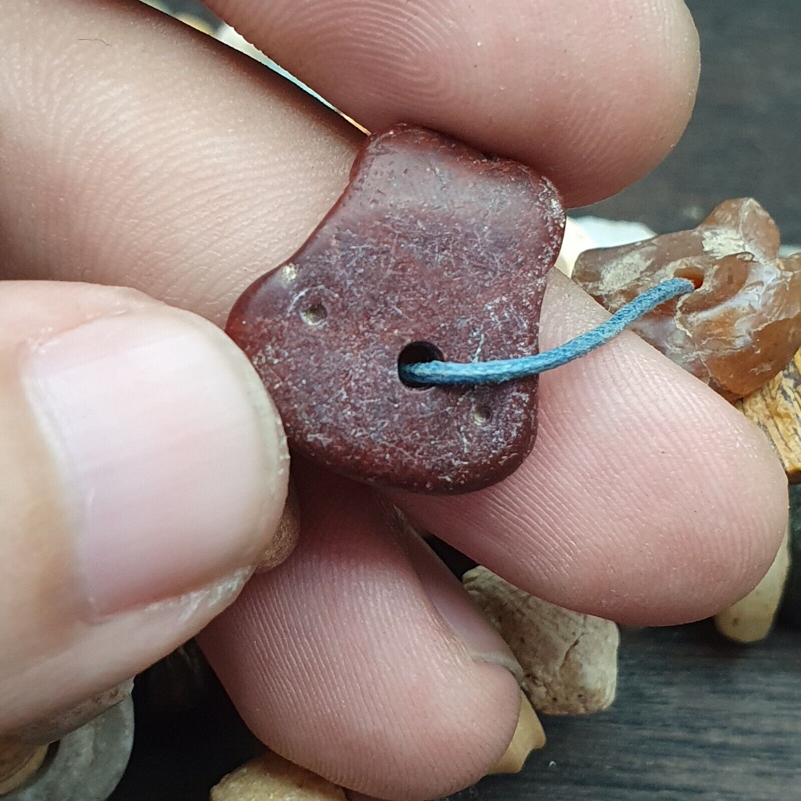 Authentic Ancient Islamic Roman Venetian Era Beads Strand Necklace #KV-KV-21