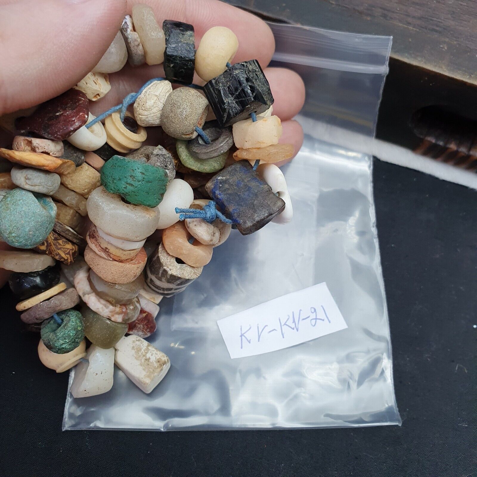 Authentic Ancient Islamic Roman Venetian Era Beads Strand Necklace #KV-KV-21