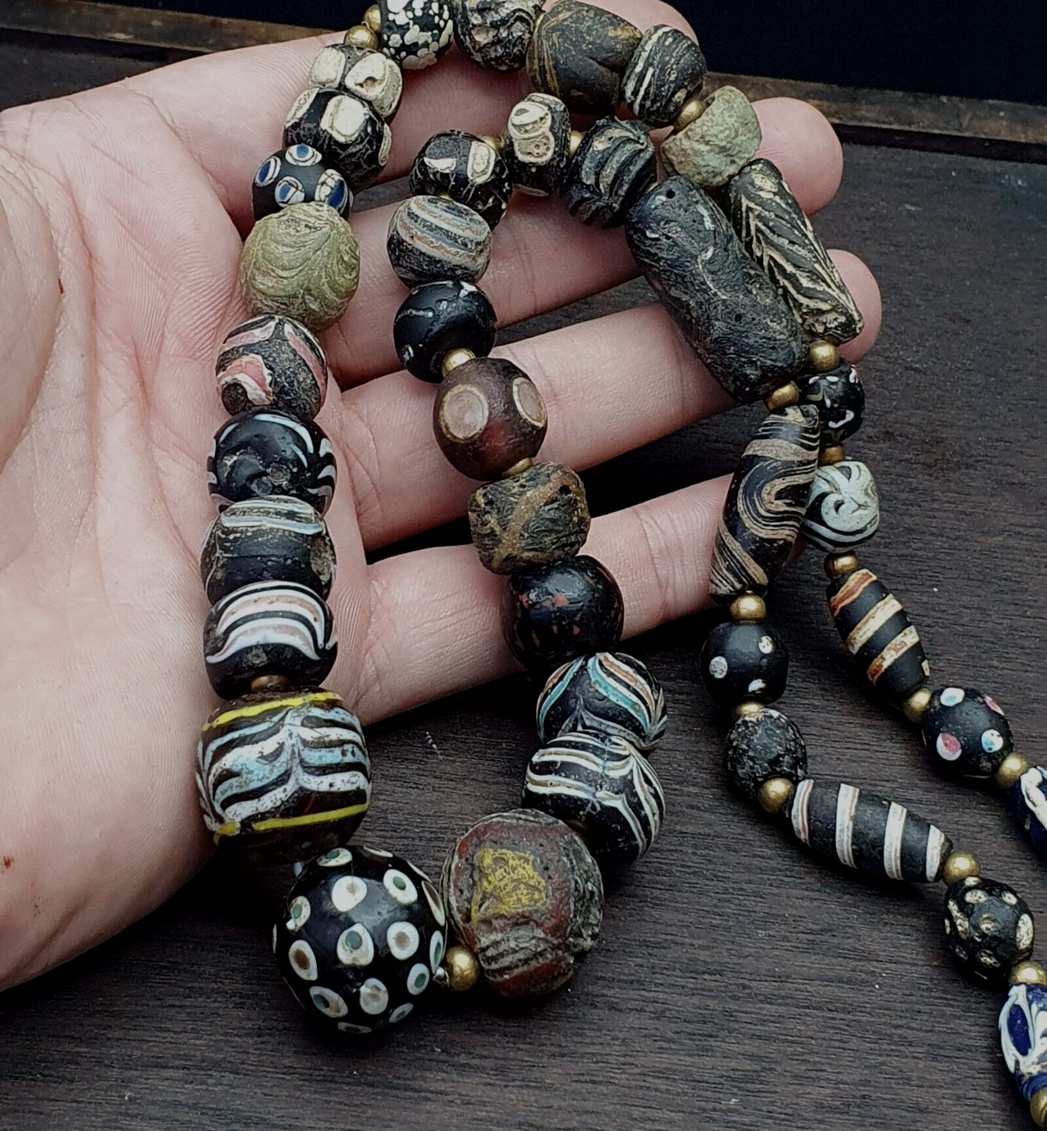 41 Ancient Roman to Early Islamic Mosaic Gabri Glass Beads C. 1st-7th Century AD