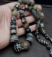 41 Ancient Roman to Early Islamic Mosaic Gabri Glass Beads C. 1st-7th Century AD