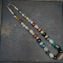 Antique Ancient Himalayan and African Beads Strand Necklace #NC 130