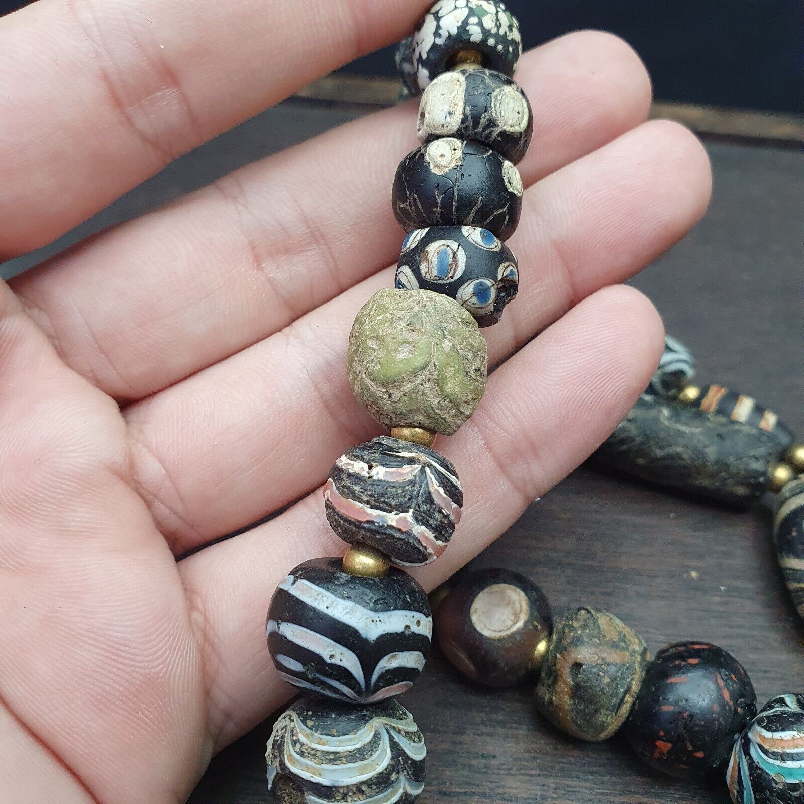 41 Ancient Roman to Early Islamic Mosaic Gabri Glass Beads C. 1st-7th Century AD