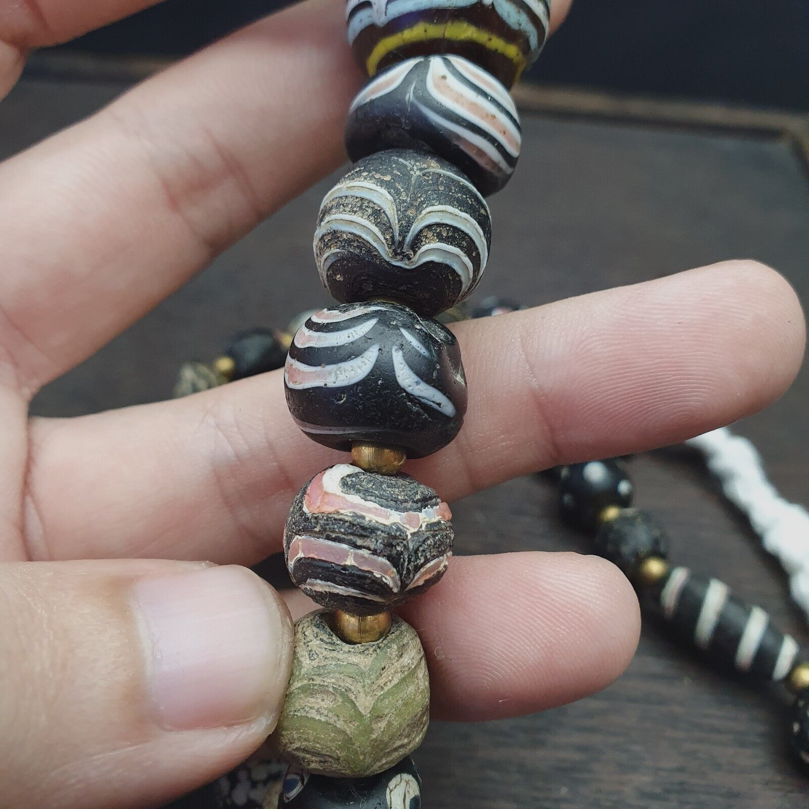 41 Ancient Roman to Early Islamic Mosaic Gabri Glass Beads C. 1st-7th Century AD