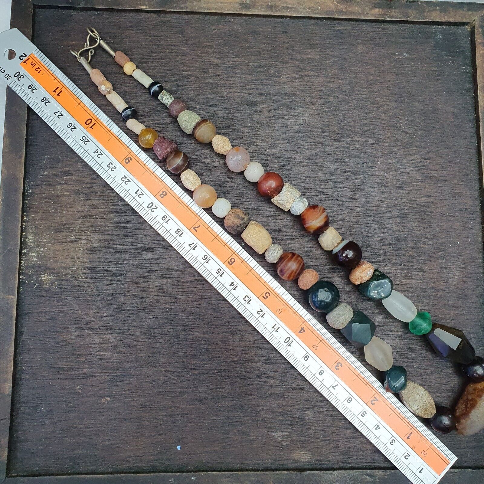 Antique Ancient Himalayan and African Beads Strand Necklace #NC 130
