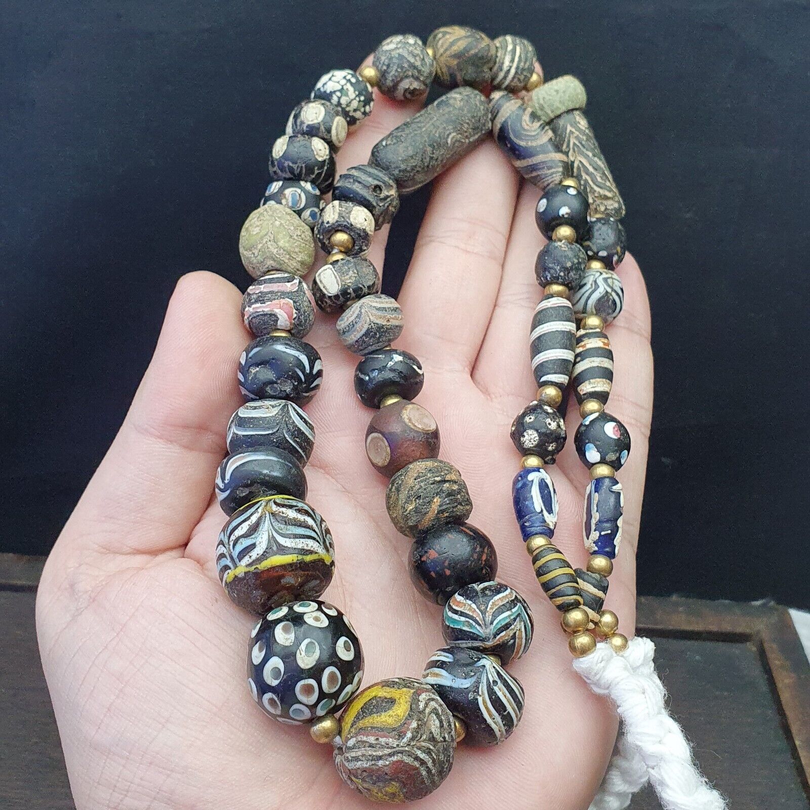 41 Ancient Roman to Early Islamic Mosaic Gabri Glass Beads C. 1st-7th Century AD