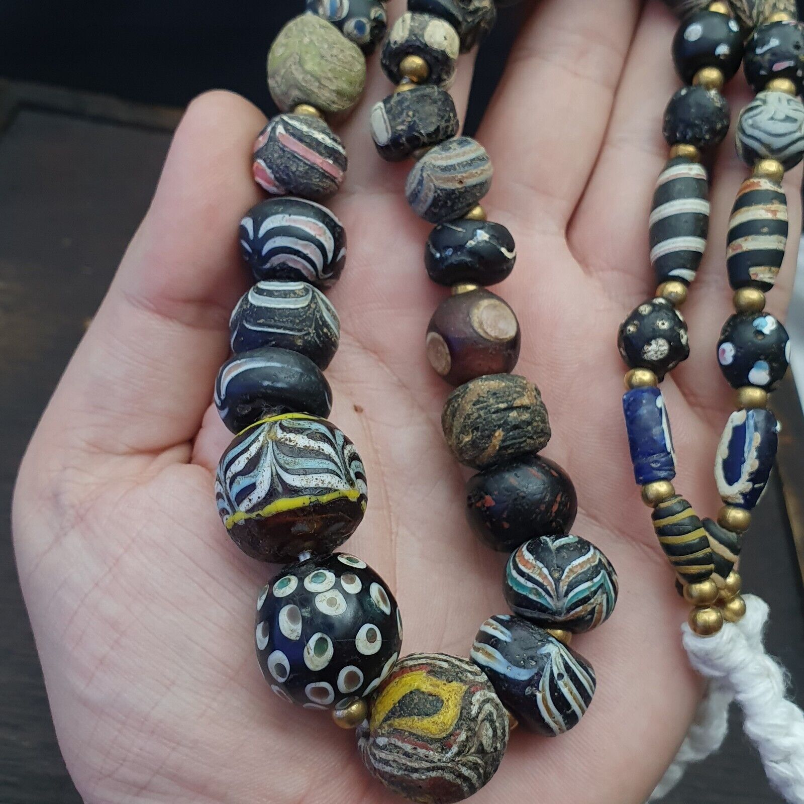41 Ancient Roman to Early Islamic Mosaic Gabri Glass Beads C. 1st-7th Century AD
