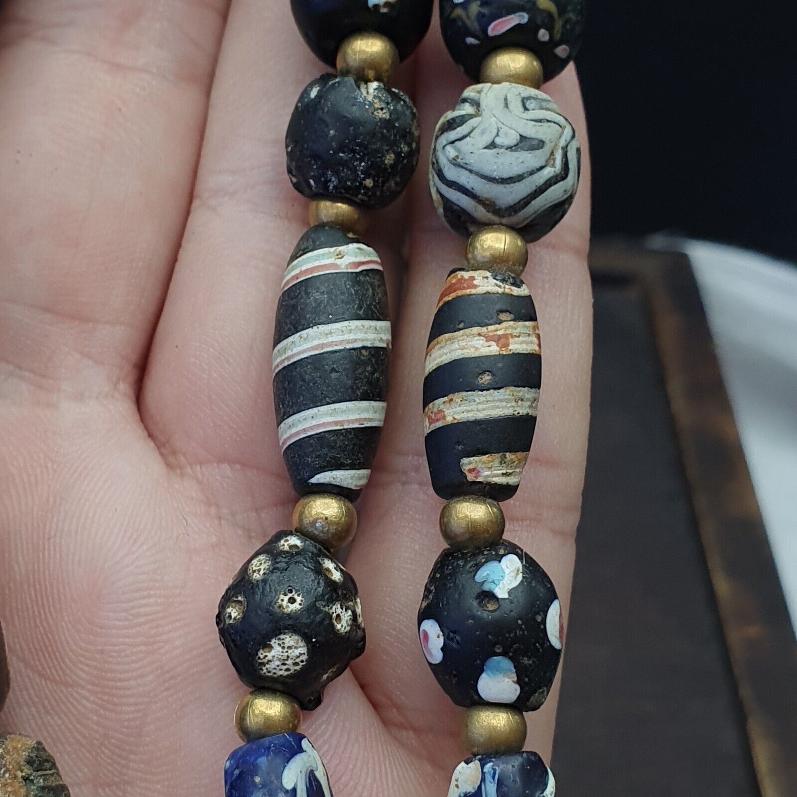 41 Ancient Roman to Early Islamic Mosaic Gabri Glass Beads C. 1st-7th Century AD