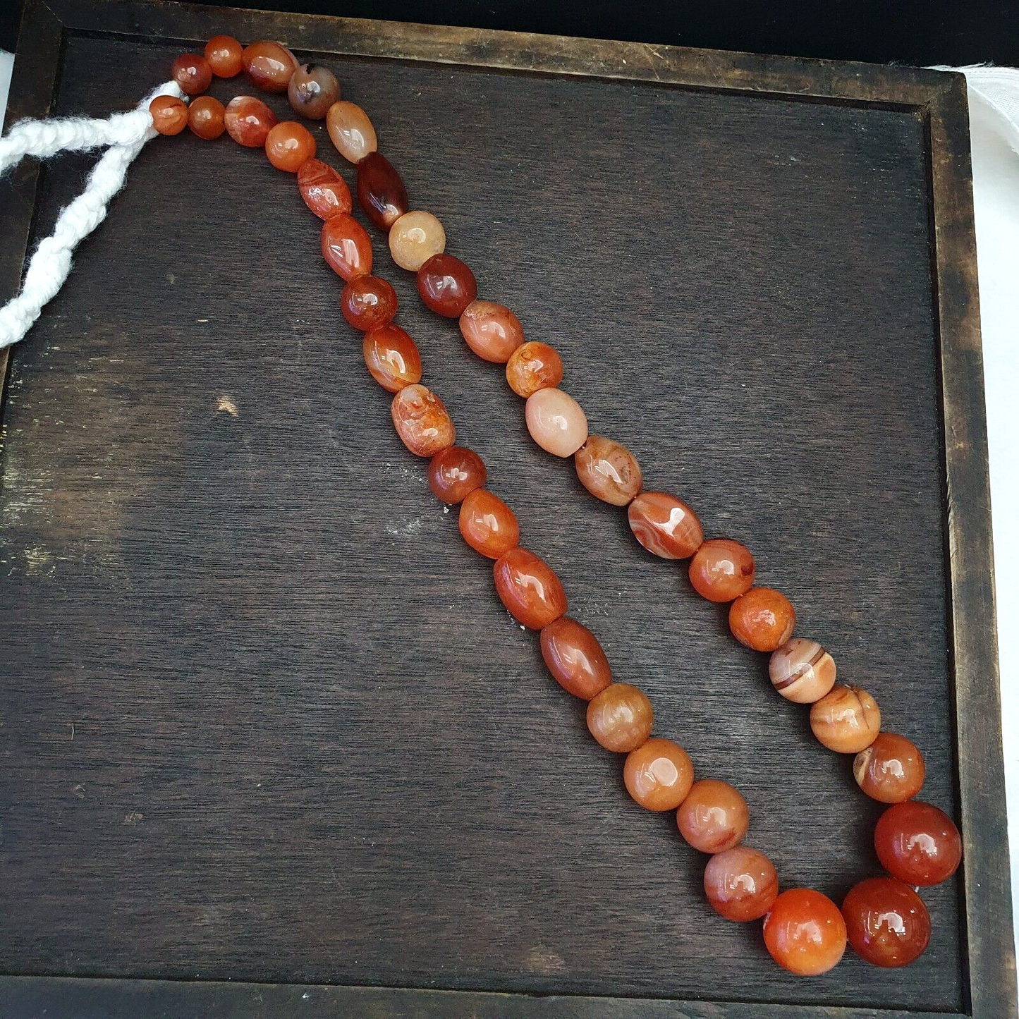 Antike Vintage Himalaya-afrikanische afghanische Karneol-Achat-alte Perlenkette