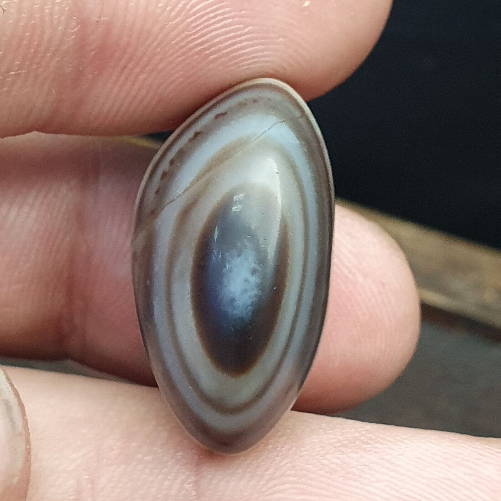 Antique Ancient Old Himalayan Indo Tibetan 2 Eye Agate Bead -Svr-518