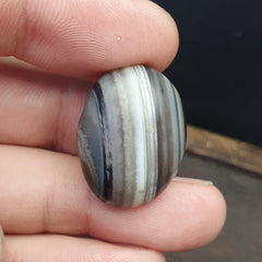 Antique Ancient Old Himalayan Indo Tibetan 2 Eye Agate Bead -Svr-518